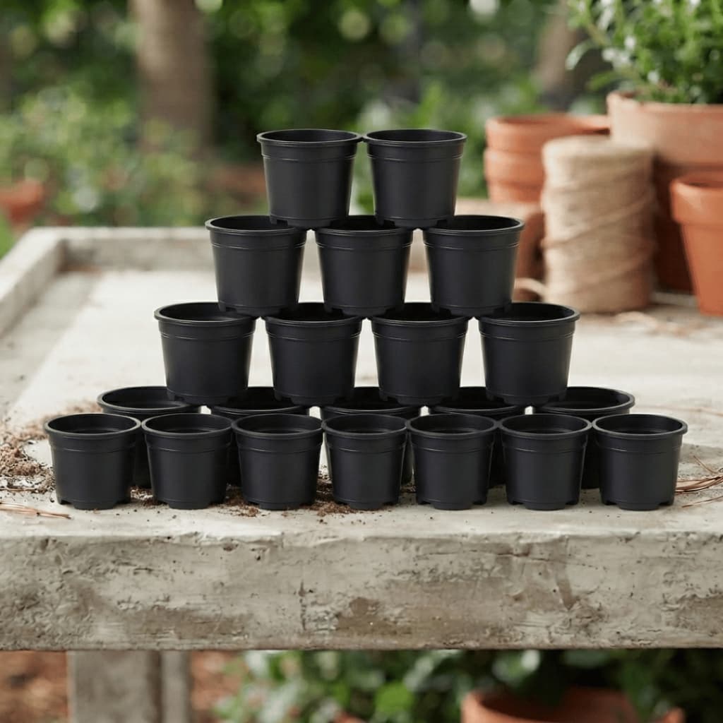 Kit Vasos Para Plantas Plásticos 800ml para Jardinagem Flores Cultivo e Mudas