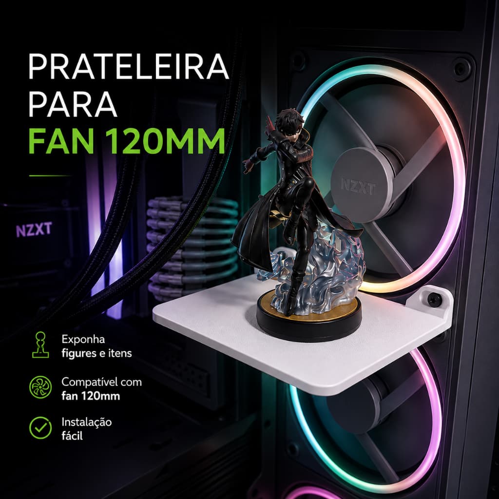 Prateleira Fan 120mm Pc Gamer Cpu Gamer Gabinete Decoração Gamer