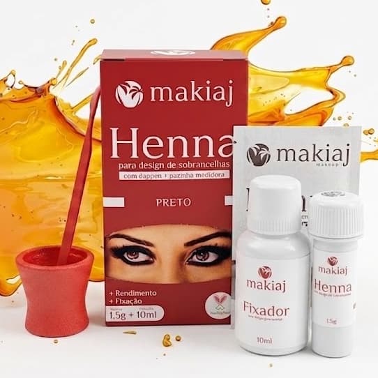 Henna Makiaj Design Sobrancelha Alto Rendimento E Fixação - DIVERSAS CORES