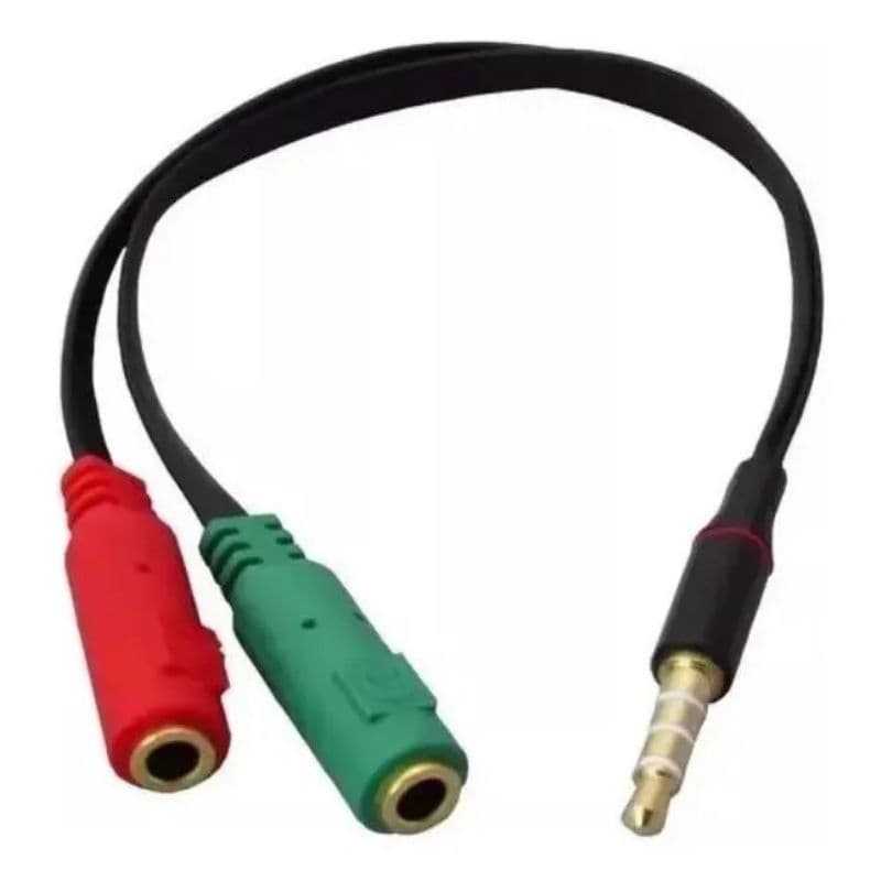 Kit 4 Cabos Adaptador Fone/microfone 1 P3 Macho + 2 P2 Fêmea