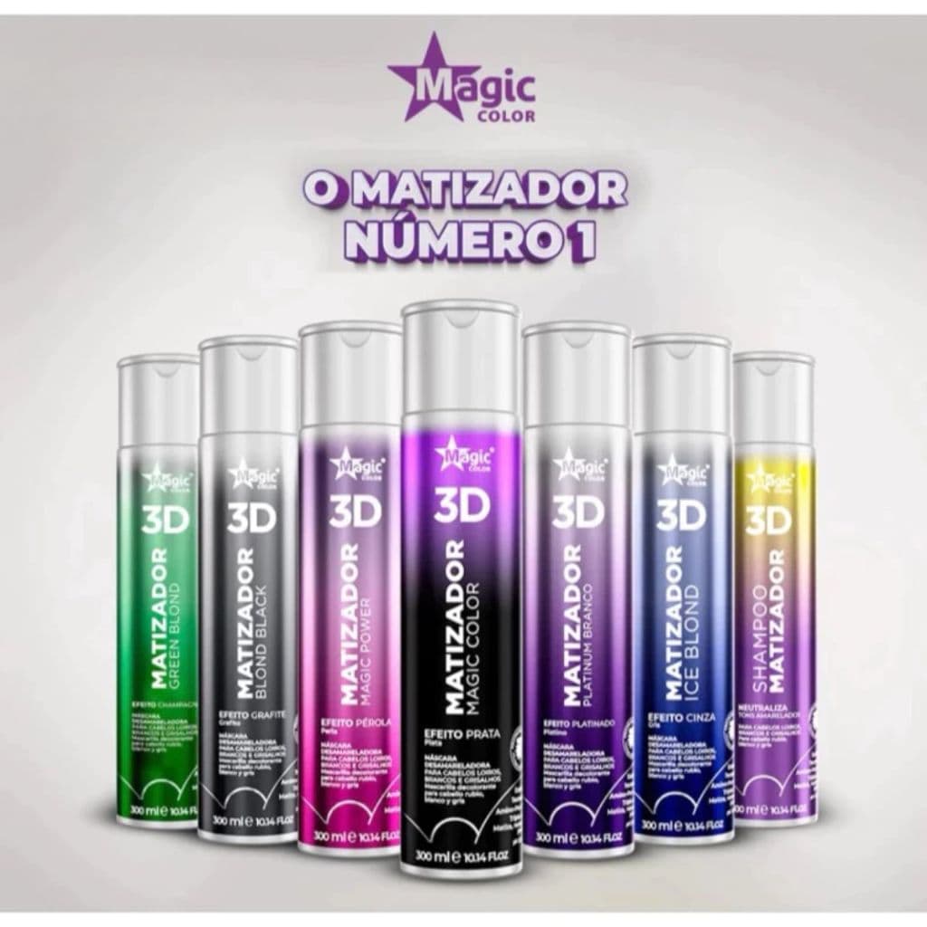 Máscara Matizadora Magic Color 3D Amino-Pro Color 300g | Matiza, Hidrata, Restaura e Protege.