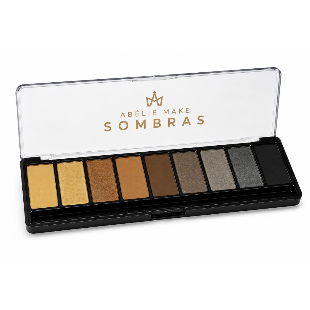 Sombra Abélie Make Paleta com 10 Cores Clássicas e Modernas Matte e Cintilante