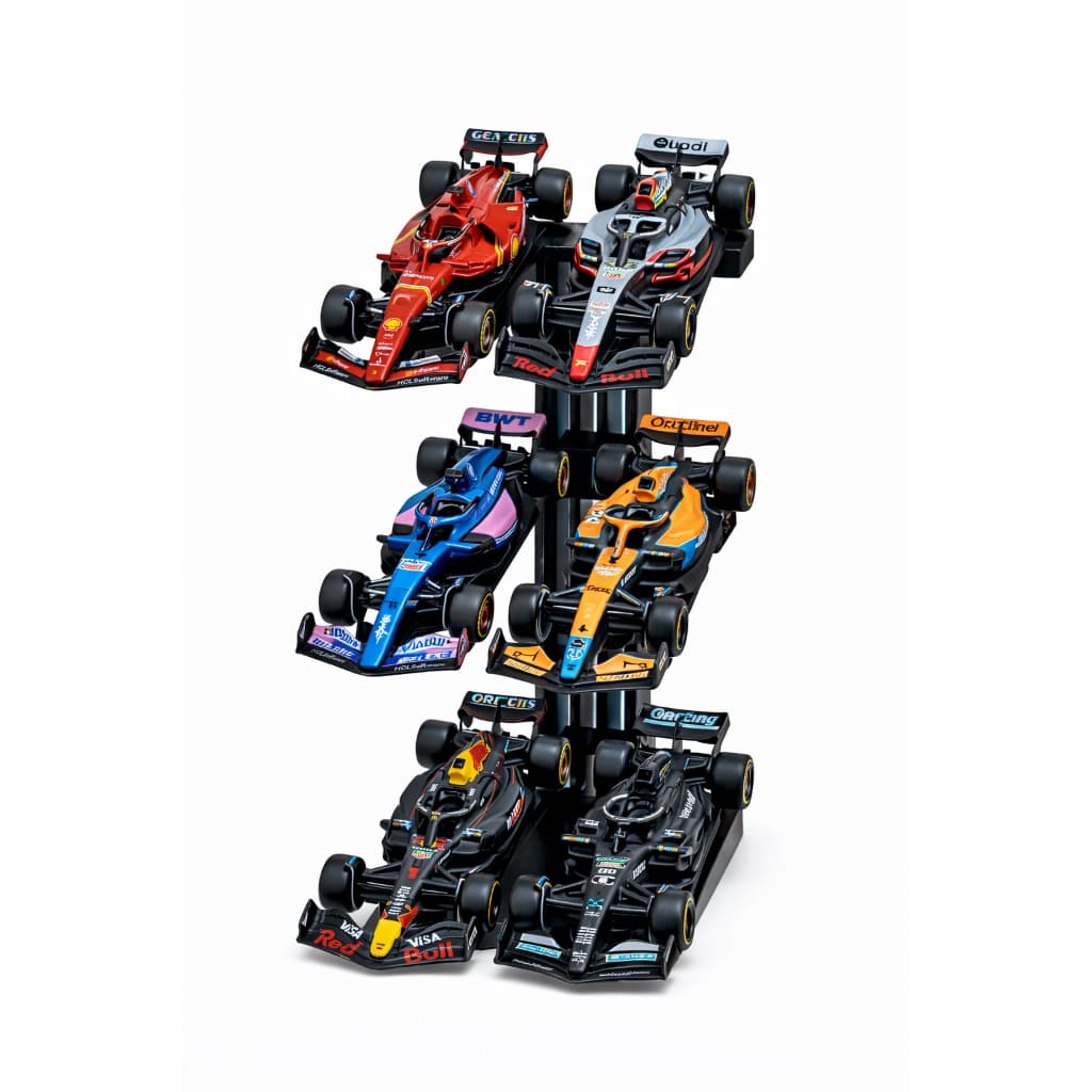 Expositor Suporte Vertical Carrinhos Miniatura F1 1:41 Preto