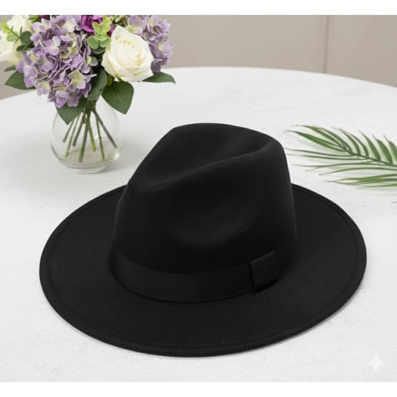 Chapéu Fedora Moda Italiana Feltro Aba Média Gângster Panamá Masculino Feminino Ajustável Estilo Social Chic Clássico