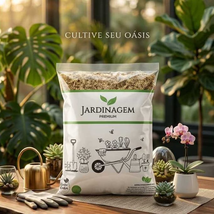 Musgo Esfagno Sphagnum 10L Premium Para Orquídeas Plantas Carnívoras Terrários e Jardinagem Indoor