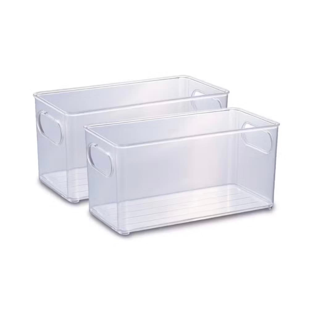 KIT  Organizadores De Geladeira Armário Cozinha Escritorio Acrílico Caixa Organizadora
