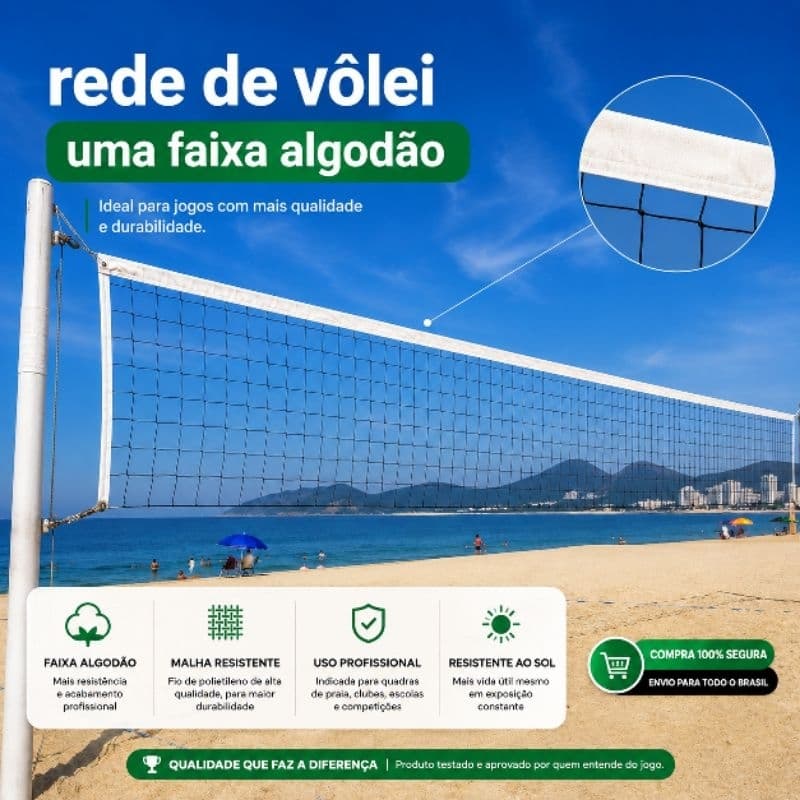 Rede de Vôlei uma faixa oficial