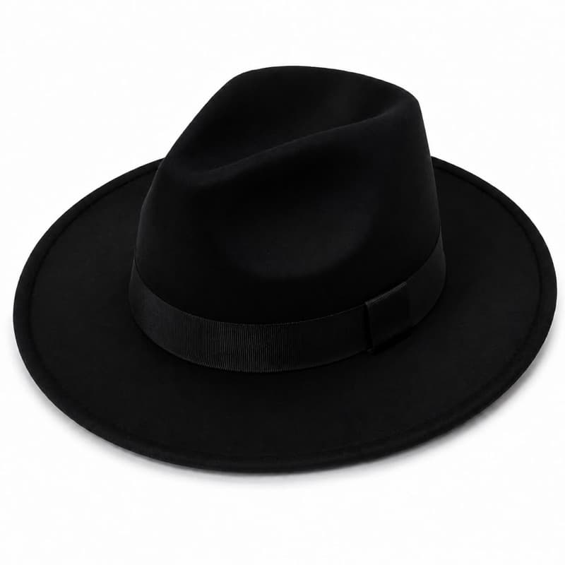 Chapéu Fedora Country Feltro Aba Média Masculino Feminino Ajustável