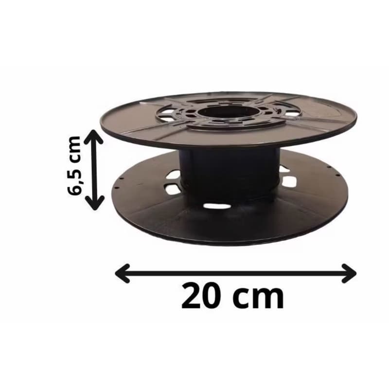 Carretel Bobina Plástica Vazia 20cm x 6,5cm – Ideal para Fios, Linhas, Cordas, Fio De Malha, Cabos ou Artesanato