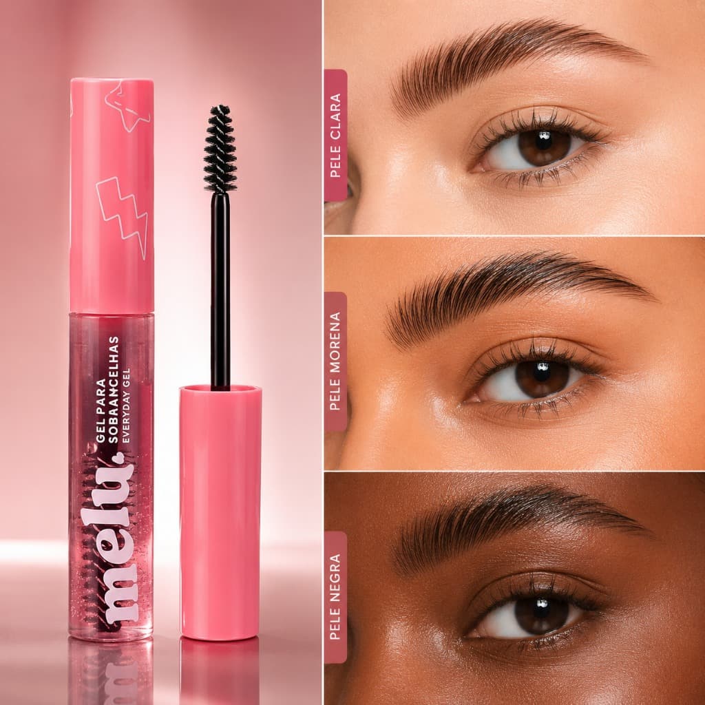 Gel para Sobrancelhas Ruby Rose Melu Incolor Modelador Fixação Everyday Gel
