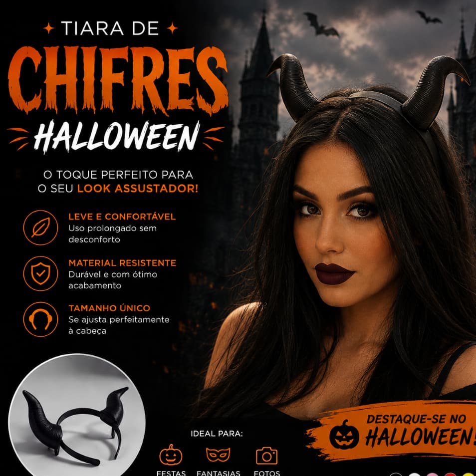 Tiara de Chifres para Halloween