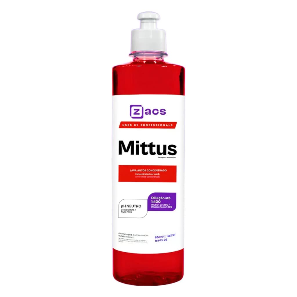 Mittus Lava Autos Neutro Concentrado Shampoo Automotivo Zacs 500ml