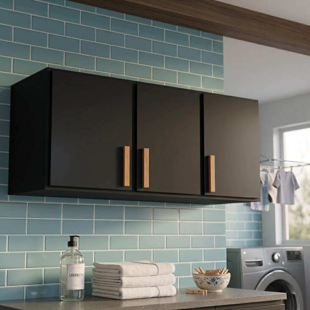 Armário De Parede Aéreo 3 Portas 120cm  Lavanderia cozinha - MEDUSA