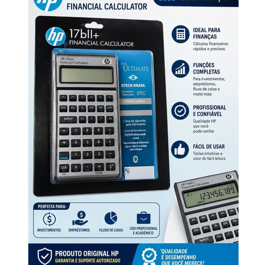 Calculadora Financeira HP 17bII+ Produto Original