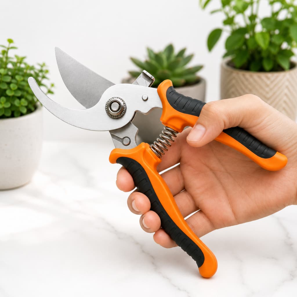 Tesoura de Poda para Jardinagem Super Afiada Inox com Trava de Segurança Cabo Ergonômico