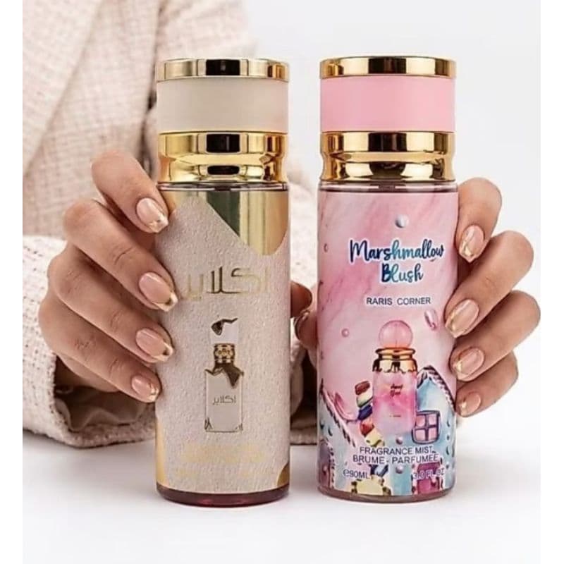 Kit Marshmallow + Eclair (02 Body Mist ) Gourmand Caramelo Baunilhado 90ml Clive Dorris