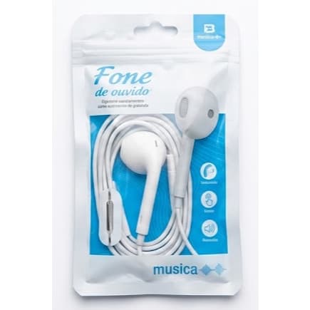 Fone de Ouvido P2 C/ Microfone Sumexr (SEJ-B25) Branco