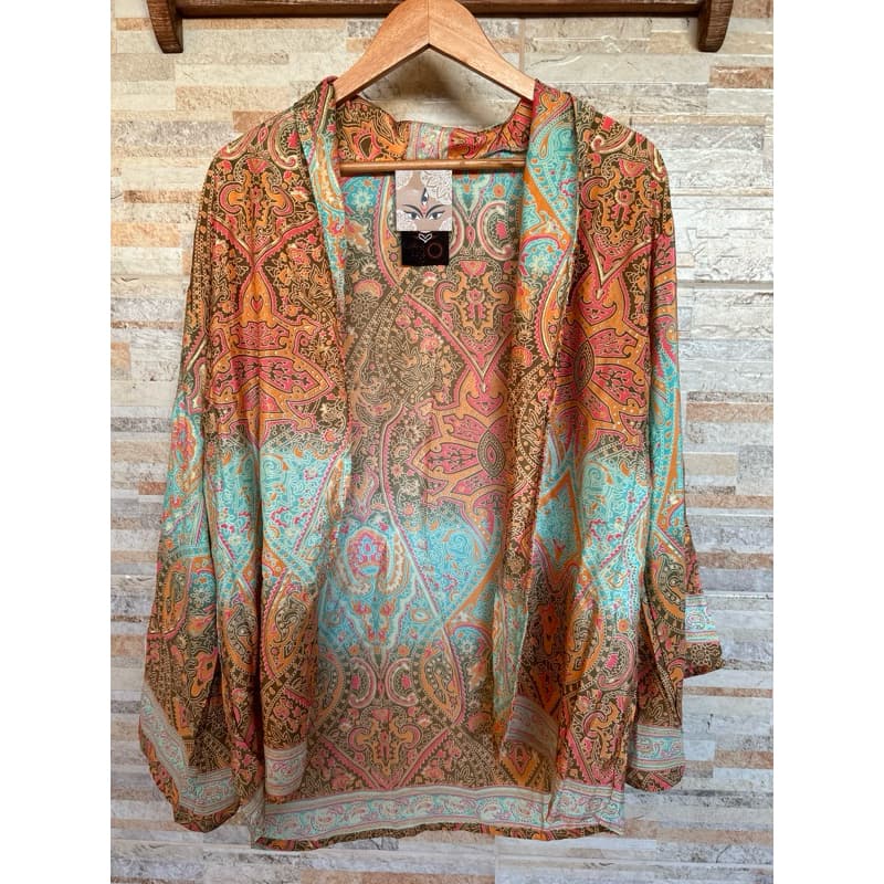 Kimono Levinho Seda Indiano Boho