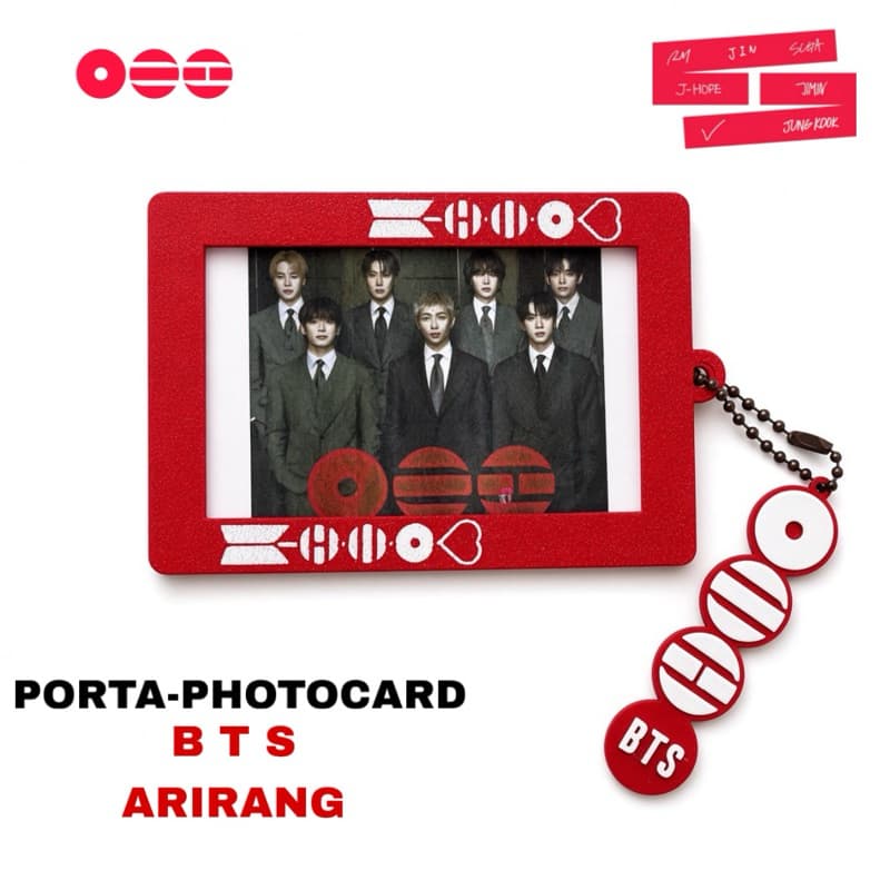 Porta photocard/fotocard + chaveiro BTS Arirang k-pop