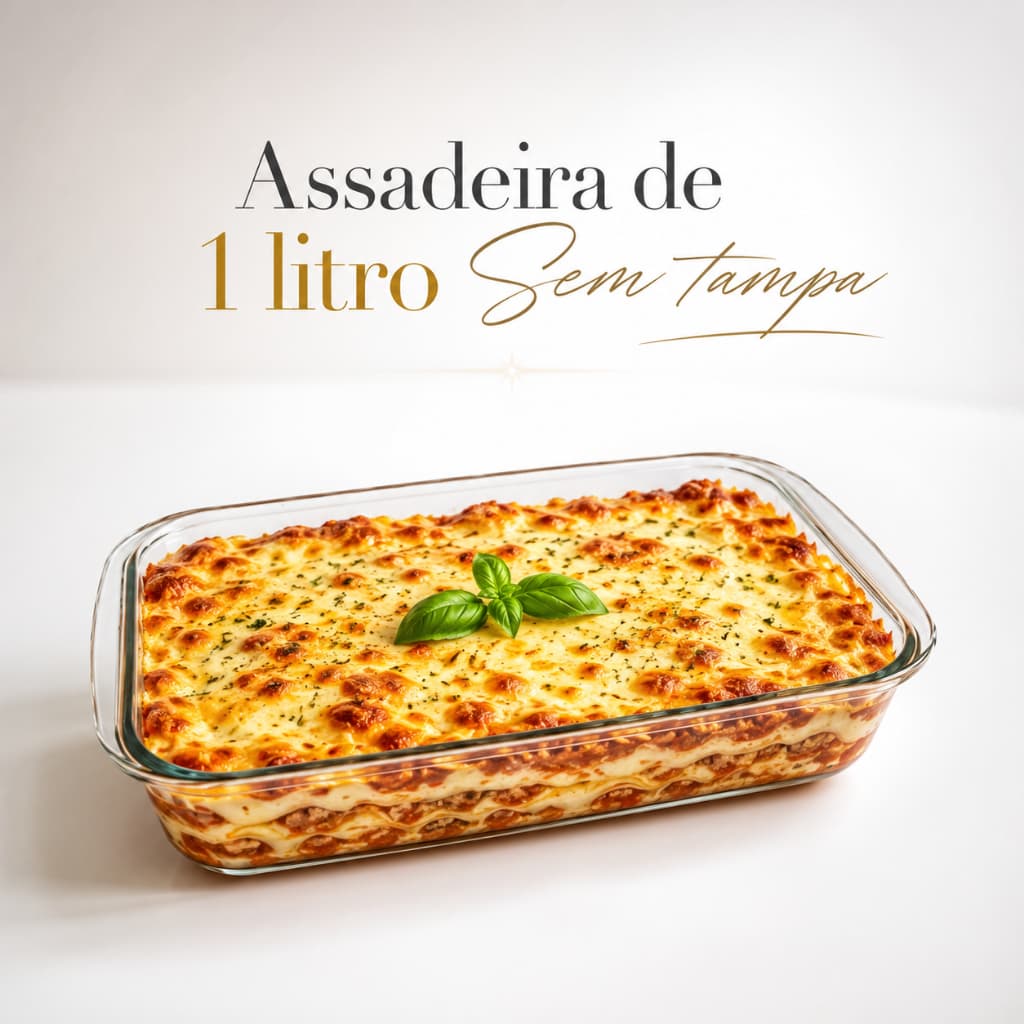 Assadeira Travessa de vidro Retangular 1 litro