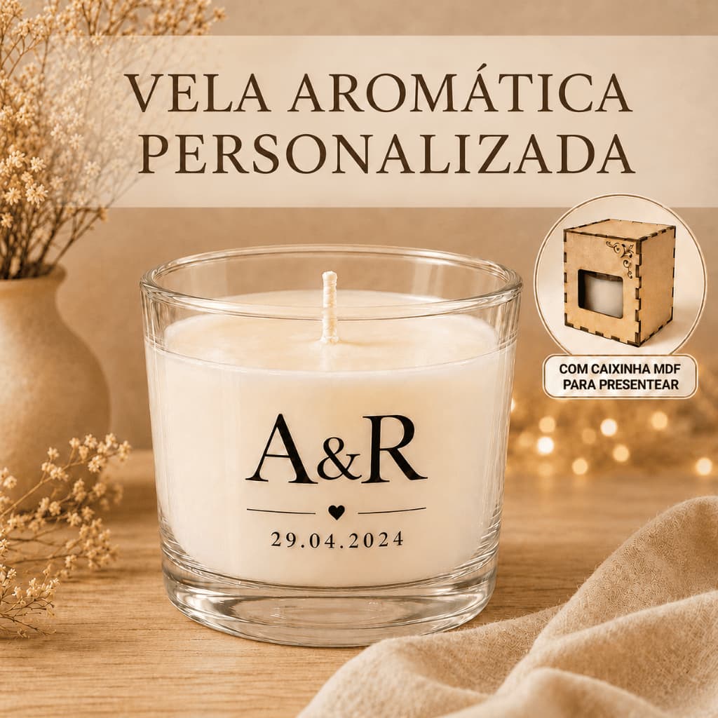 Kit Vela Perfumada Aromática Personalizável 100% Artesanal Cera De Coco Premium 100g Com Tampa