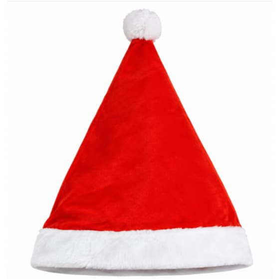 Gorro Touca Papai Mamãe Noel Adulto Brilhante Natal Vermelho