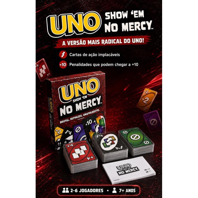 UNO jogo de cartas, baralho completo com cartas