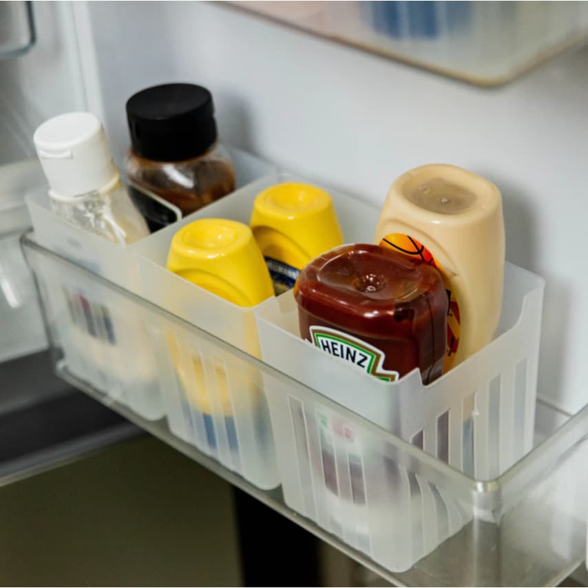 Kit Organizadores para Porta de Geladeira, Cestos Multiuso de Plástico para Alimentos e Condimentos