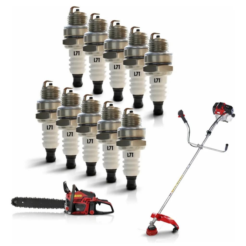 Kit 10 Velas Universal L7t Para Roçadeiras E Motosserras