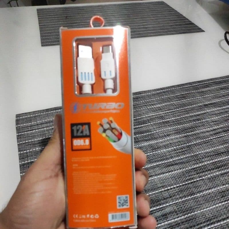 Cabo Tipo C Lightning Turbo 30W Para iPhone A’Gold Original 1 Metro 2 Metros carregamento rápido