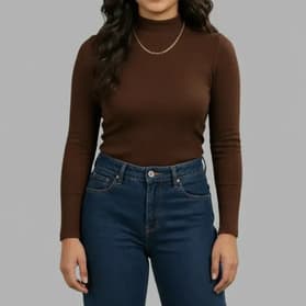 Blusinha Cacharrel Segunda Pele Manga Longa Gola Alta Outono Inverno Conforto Térmico