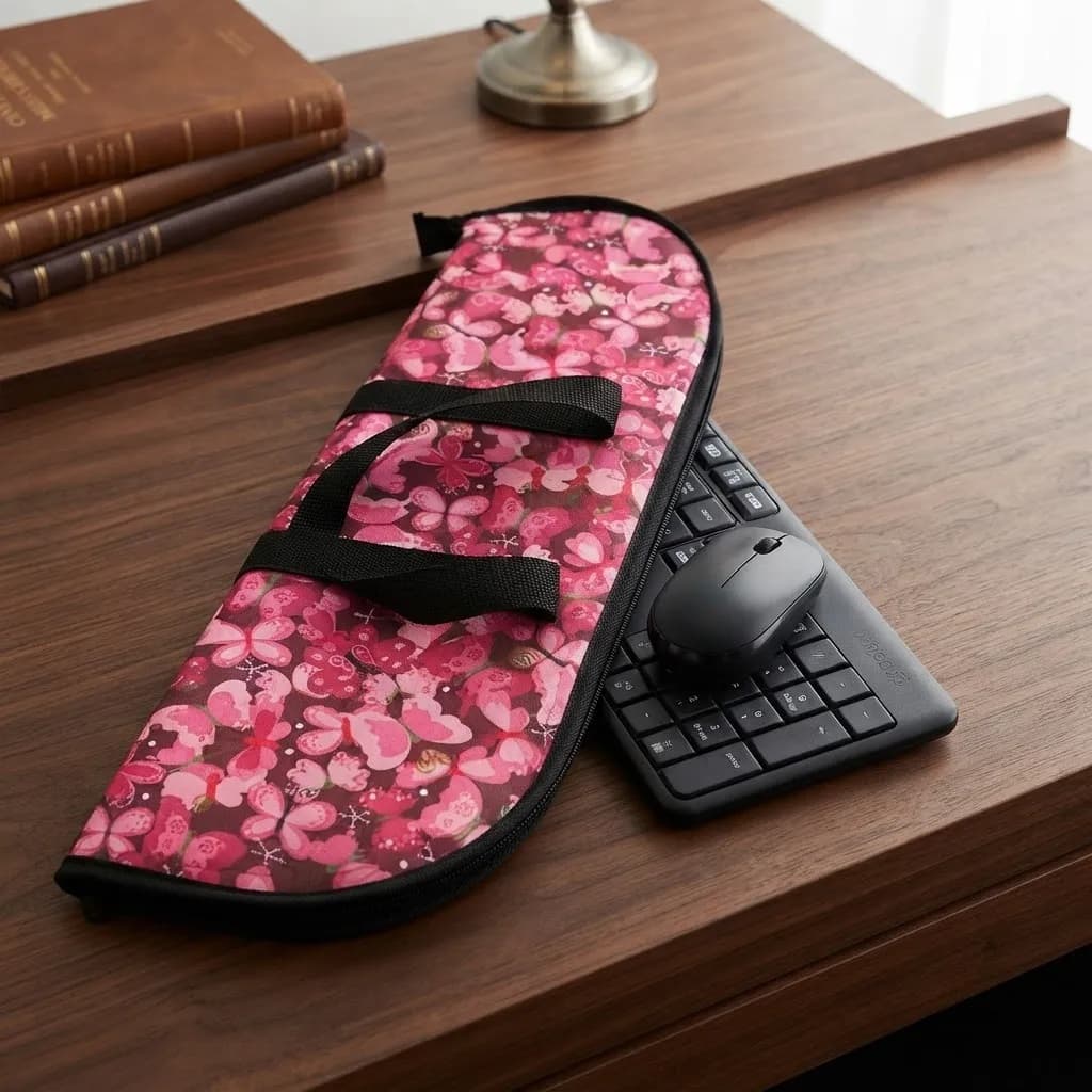 Bolsa para teclado e mouse.