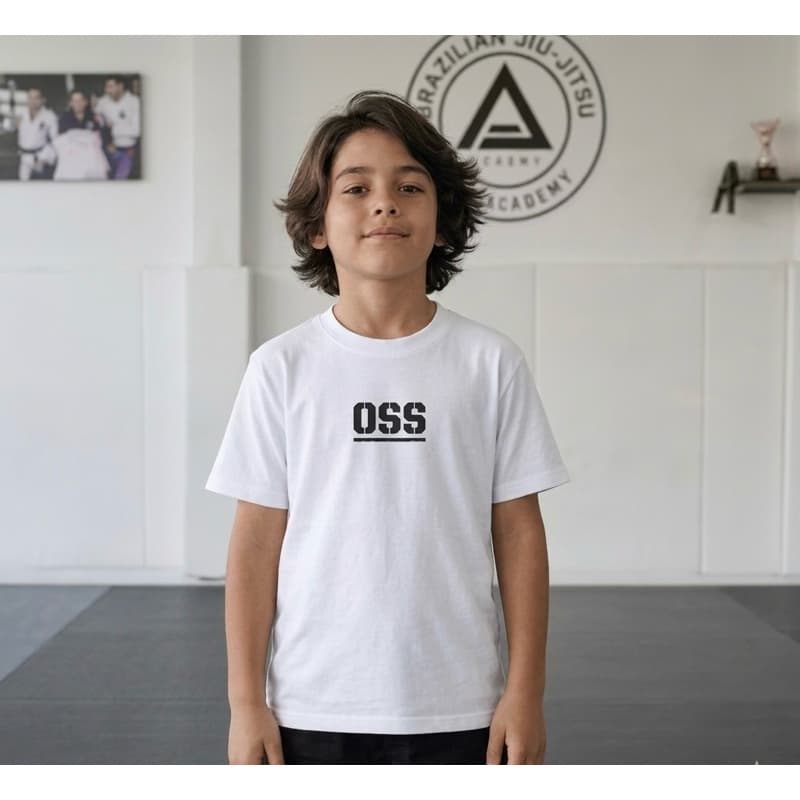 Camiseta Infantil OSS Estilo Jiu-Jitsu Unissex Casual