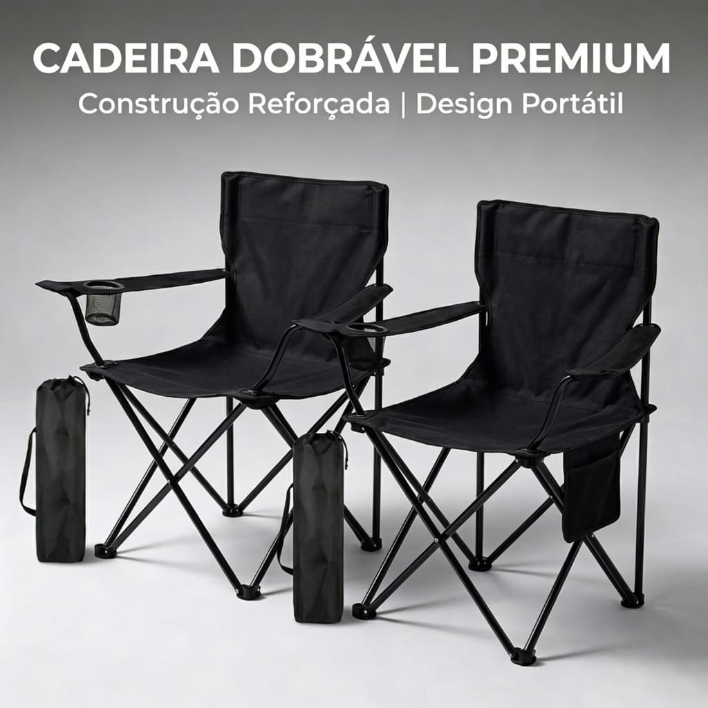 Cadeiras Dobráveis Portáteis  para Camping Praia Pesca Jardim Piquenique Parque