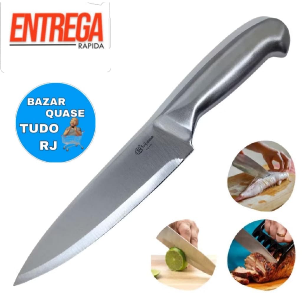 Faca Peixeira 6" Profissional Açougueiro Churrasco Gourmet - Entre as melhores facas de cozinha