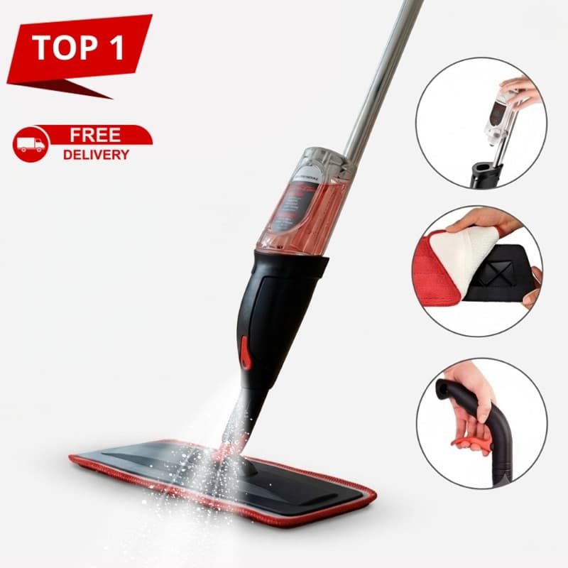 Mop Spray com Reservatório Esfregão Mágico Microfibra