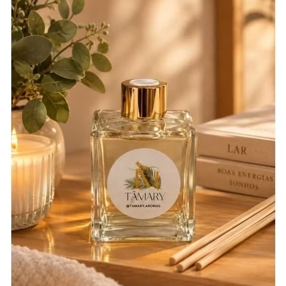 Aromatizador para ambientes cubo 250ml com varetas - Produto Artesanal