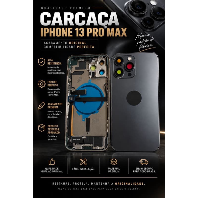 CARCAÇA IPHONE 13 PRO MAX | RESTAURE SEU CELULAR COM CARCAÇA ZERA!