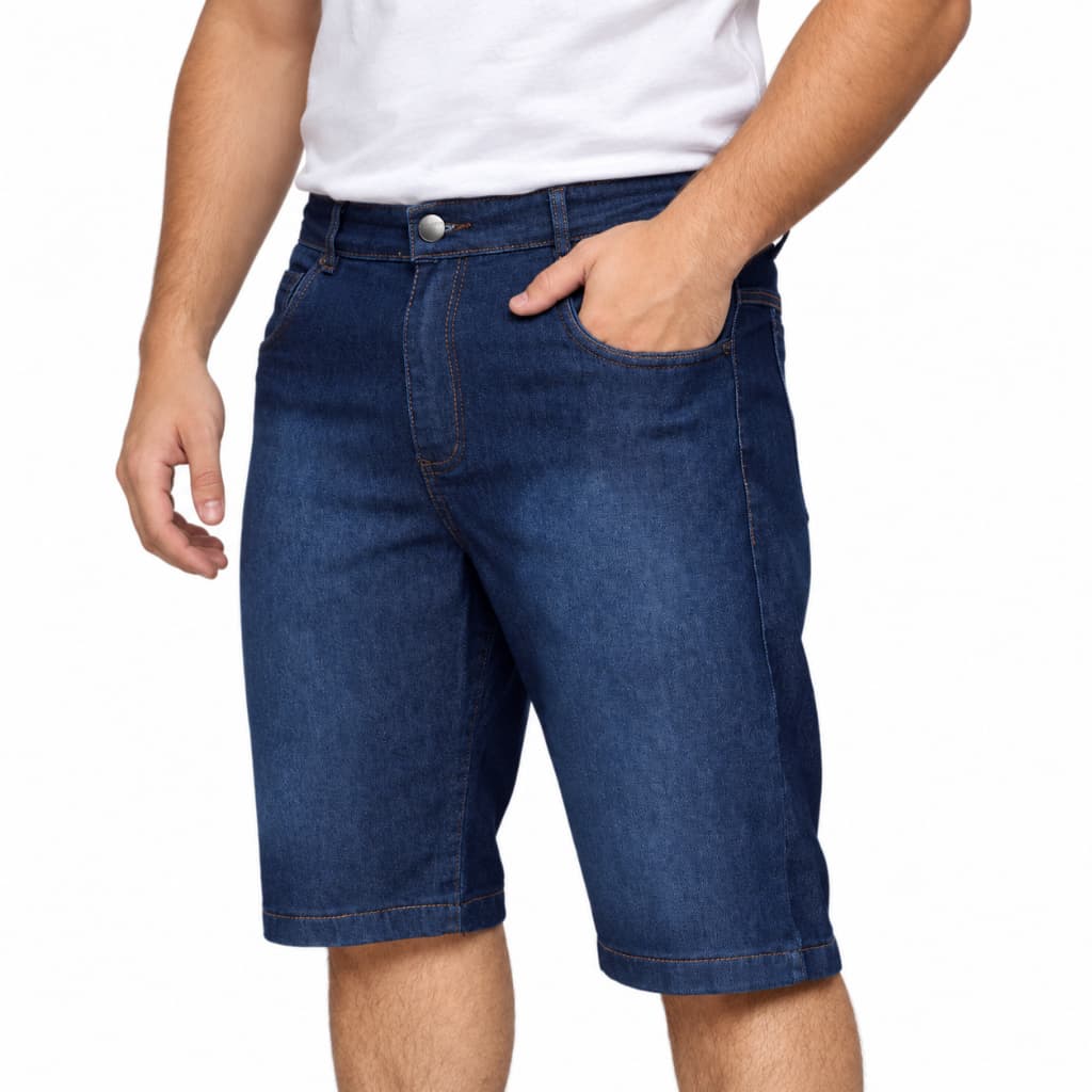 Bermuda Masculina Jeans Plus Size Lycra Elastano Roupa Masculina 48 ao 56