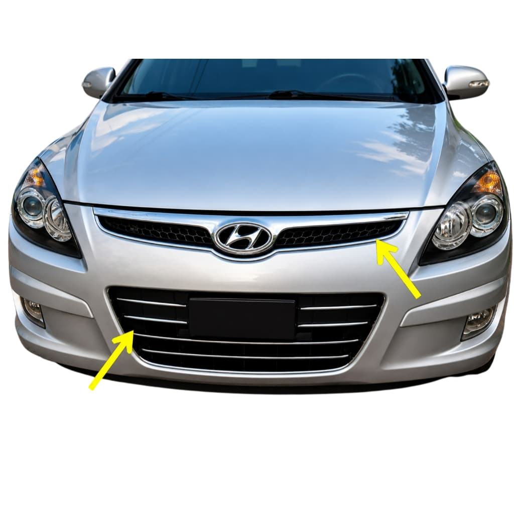 Hyundai I30 Aplique Friso Grade + Parachoque Cromado