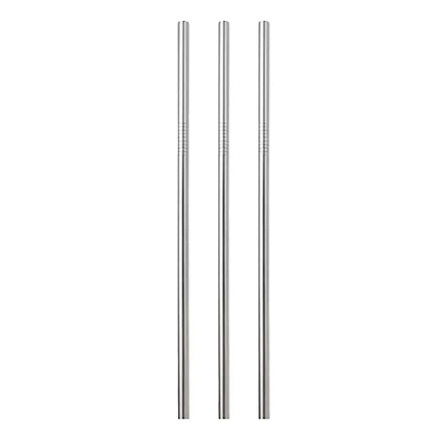 Kit 3 Canudos Retos de Inox Reutilizável Premium P/ Copos Garrafas