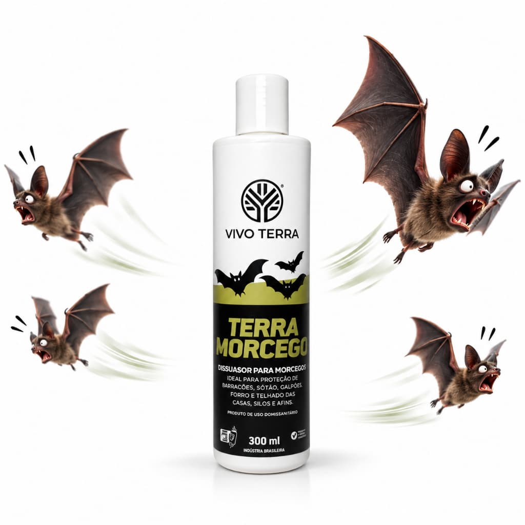 Espanta Morcego Espulsa Casa Beiral Lajes Repelente Natural Linha Econômica 300ml Facil Aplicação