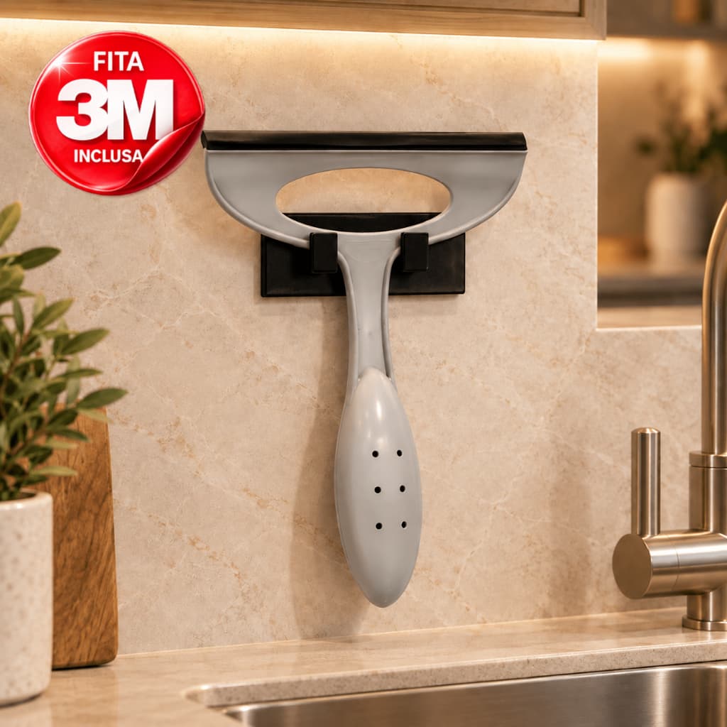 Suporte Organizador Para Rodo de Cozinha, Lavanderia, Banheiro Rodinho de Pia Box e Tanque Universal