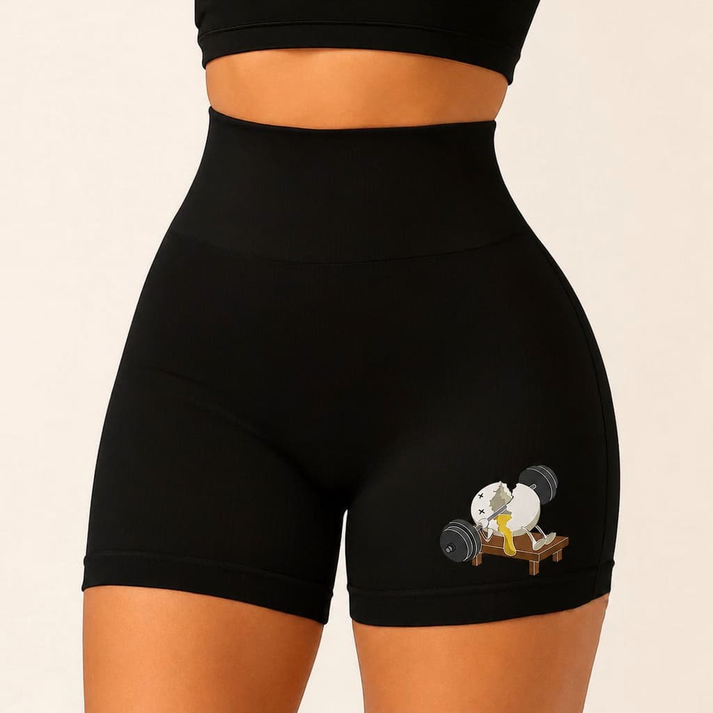 Shorts Feminino Fitness Curto Suplex Peso Engraçado Meme Short Academia Fitness Mulher Treino Moda Fit Qualidade Moda