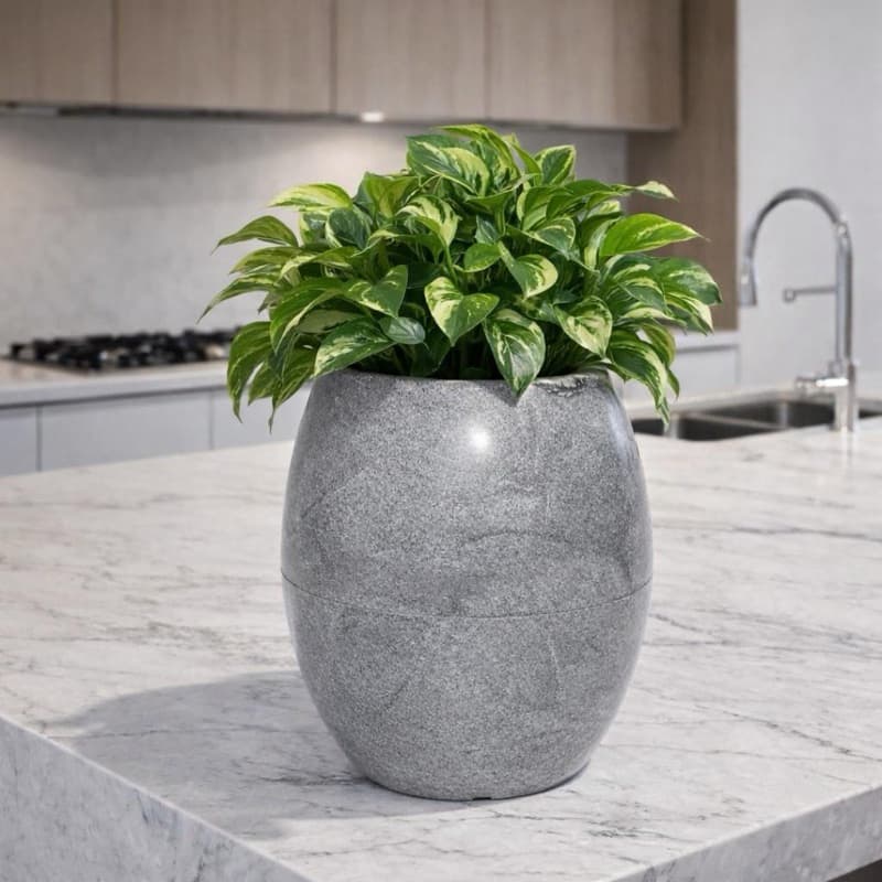 Vaso Oval P de Polietileno para Plantas -Decoração Moderna para Área Interna e Externa