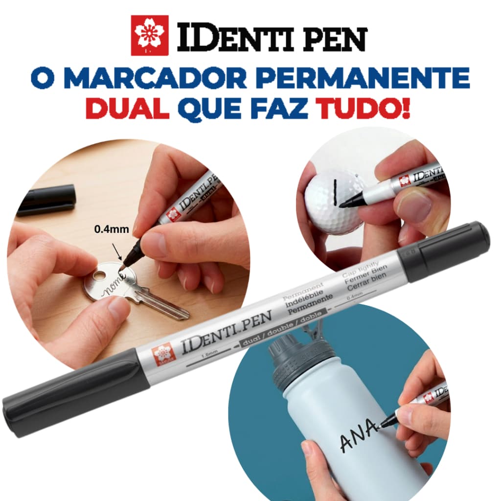 Caneta Permanente IDenti-Pen Sakura – Tinta Preta