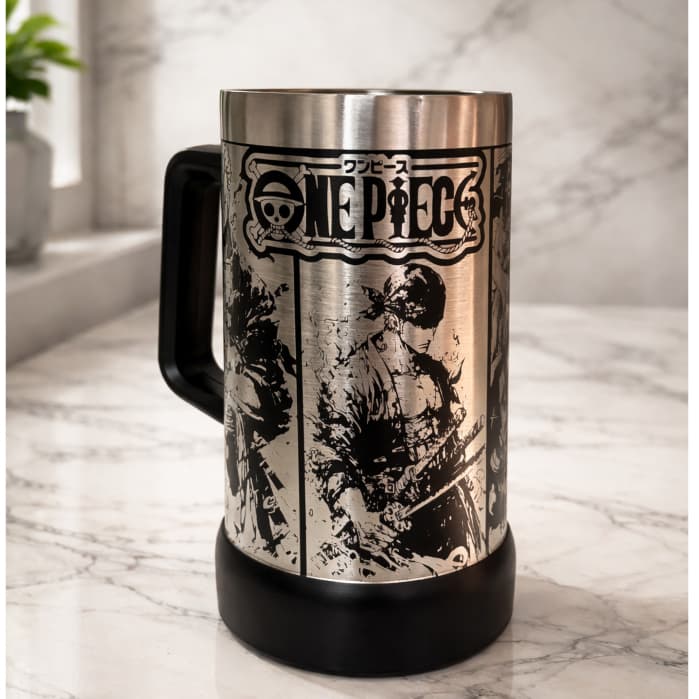 CANECA TÉRMICA Personalizada ONE PIECE Gravação 360 graus