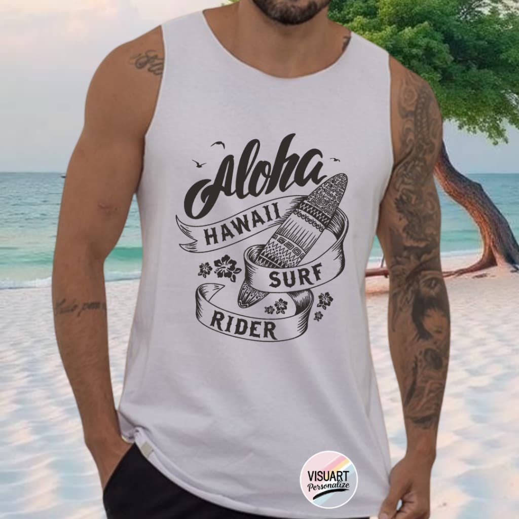 Regata Masculina Aloha Havai Surf Rider Básica Praia