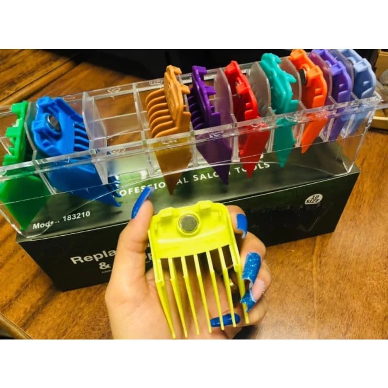 Kit Com 8 Pentes Para Máquina De Cortar Cabelo!!