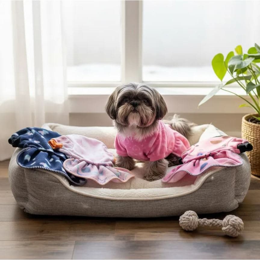 Vestido Soft para Cães/Roupa Pet Inverno/n1 ao n10